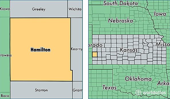 location of Hamilton county on a map