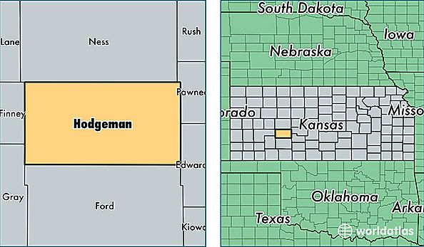 location of Hodgeman county on a map