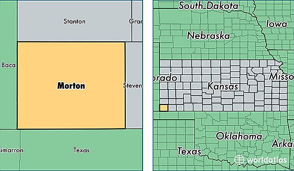 location of Morton county on a map