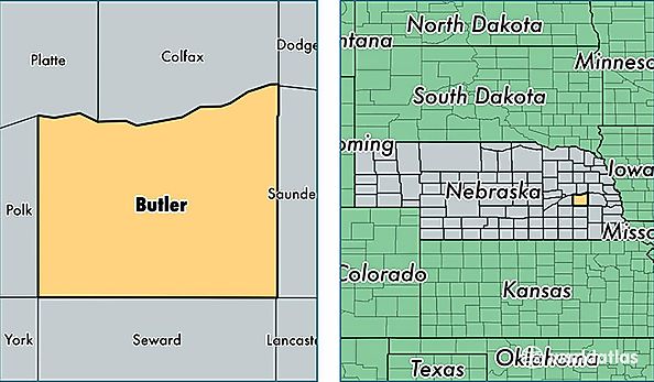location of Butler county on a map
