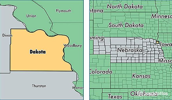 location of Dakota county on a map