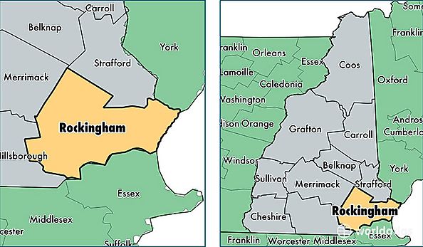 location of Rockingham county on a map