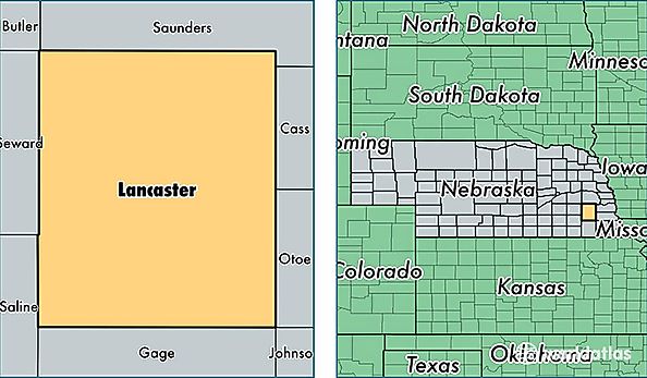 location of Lancaster county on a map