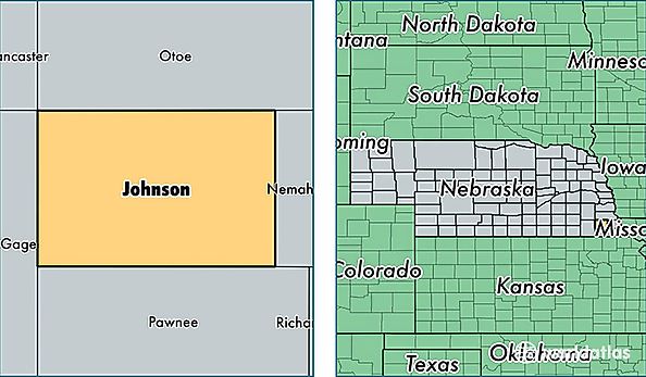 location of Johnson county on a map