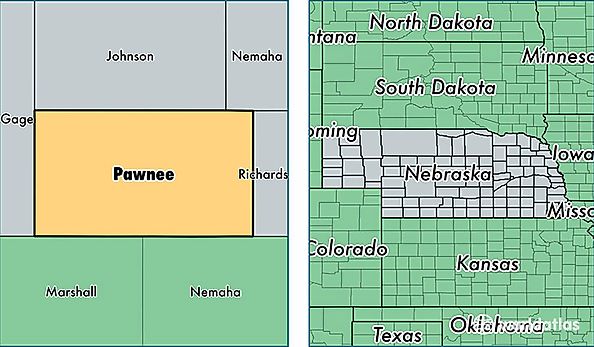location of Pawnee county on a map