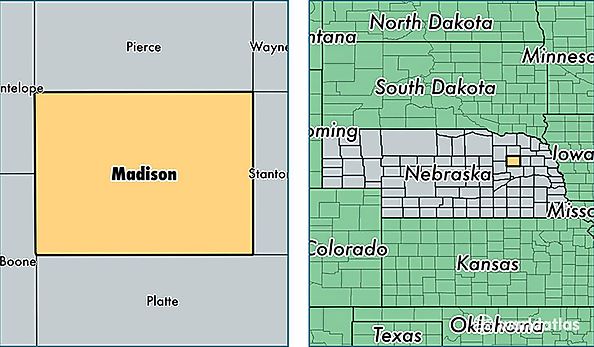 location of Madison county on a map