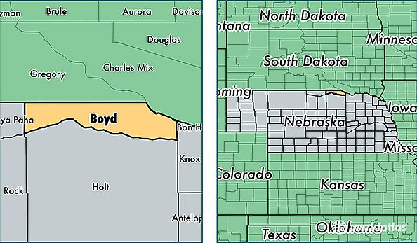 location of Boyd county on a map