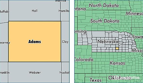 location of Adams county on a map