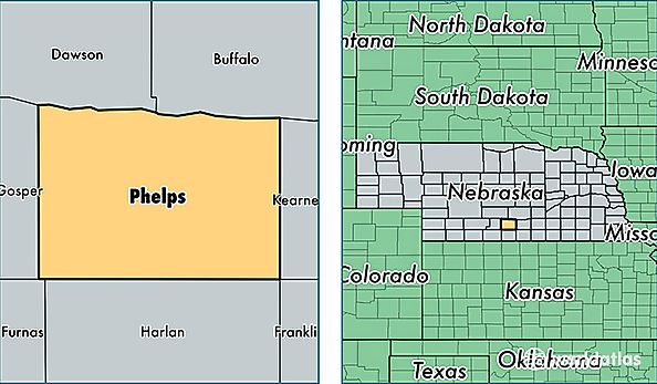 location of Phelps county on a map