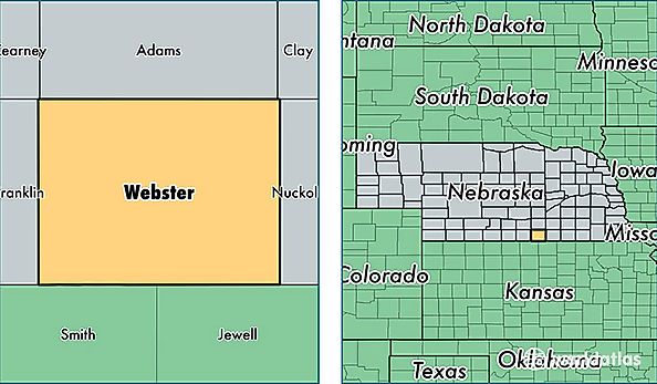 location of Webster county on a map