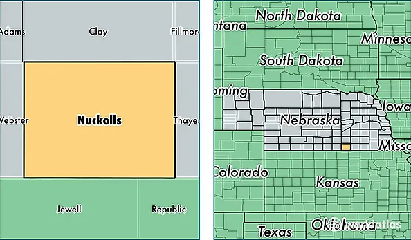 location of Nuckolls county on a map