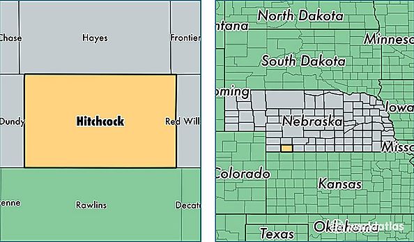 location of Hitchcock county on a map