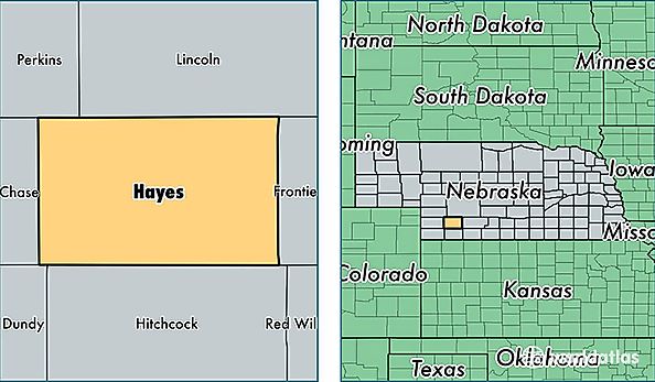 location of Hayes county on a map