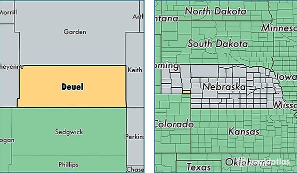 location of Deuel county on a map