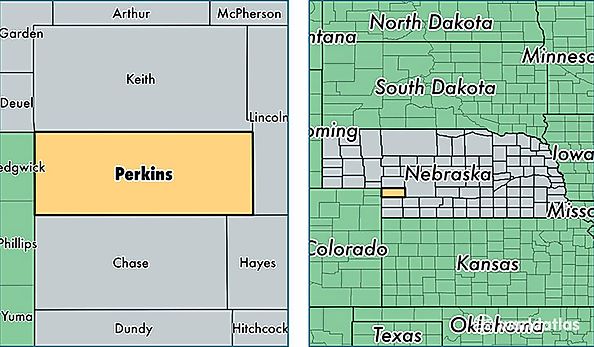 location of Perkins county on a map
