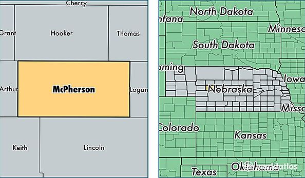 location of McPherson county on a map