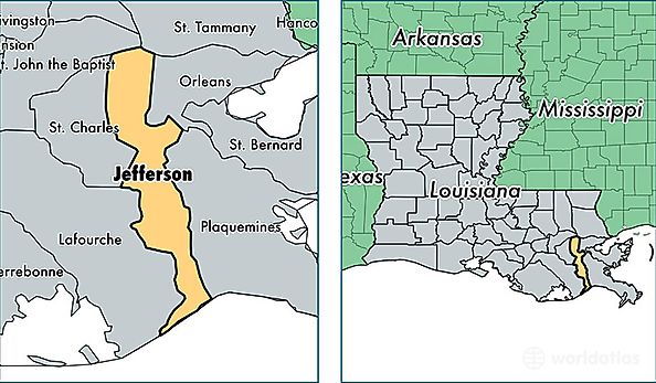 location of Jefferson county on a map