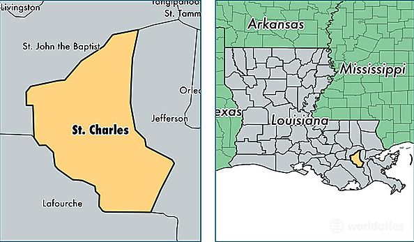 location of Saint Charles county on a map