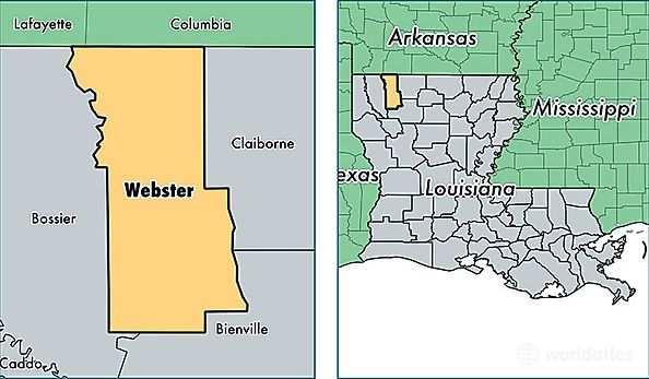location of Webster county on a map
