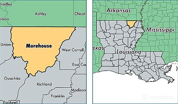 location of Morehouse county on a map