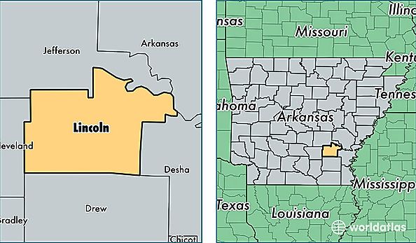location of Lincoln county on a map