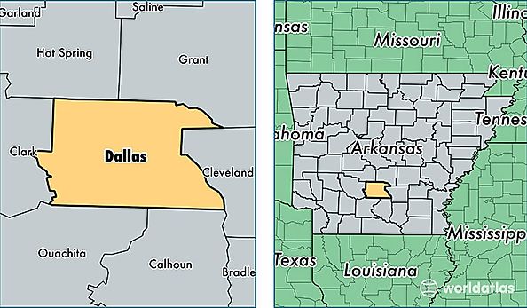 location of Dallas county on a map