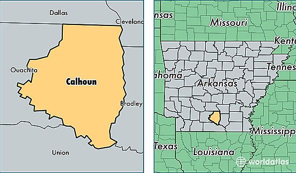 location of Calhoun county on a map