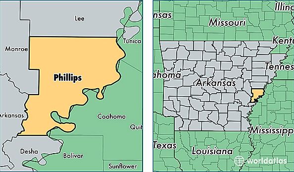 location of Phillips county on a map