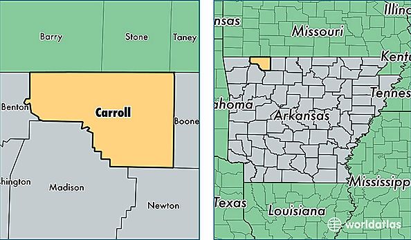 location of Carroll county on a map