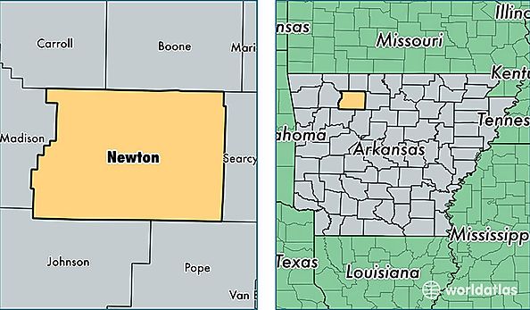 location of Newton county on a map