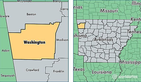 location of Washington county on a map