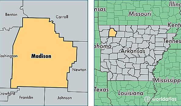 location of Madison county on a map