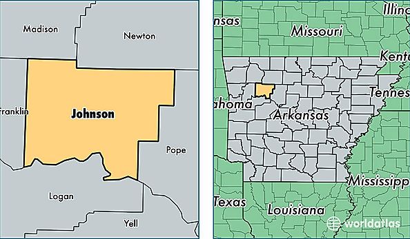 location of Johnson county on a map