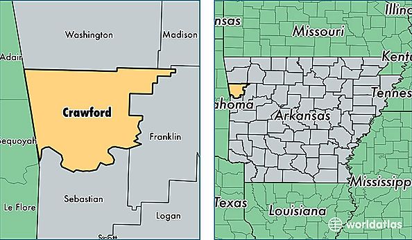 location of Crawford county on a map