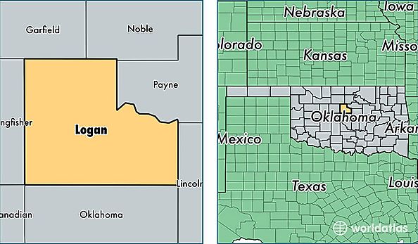 location of Logan county on a map