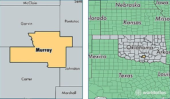 location of Murray county on a map