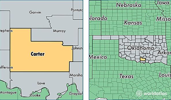 location of Carter county on a map