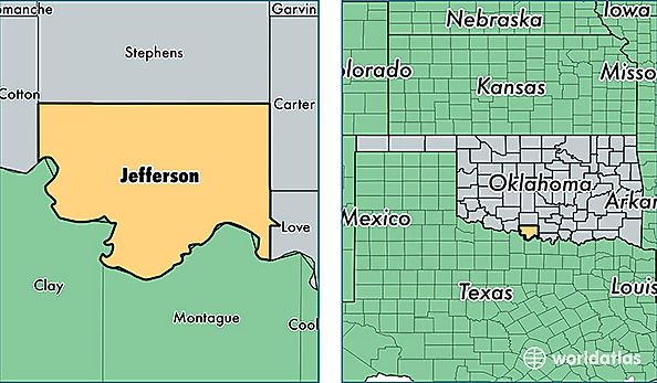 location of Jefferson county on a map