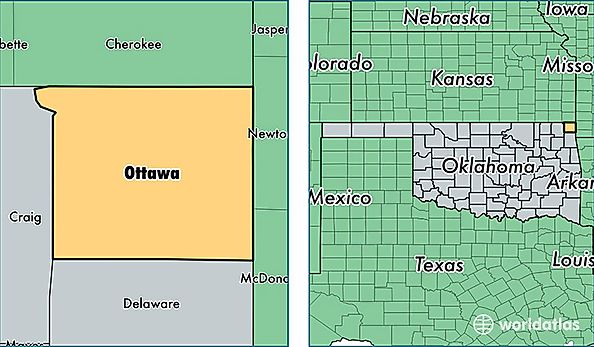 location of Ottawa county on a map