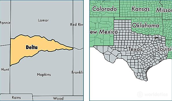 location of Delta county on a map