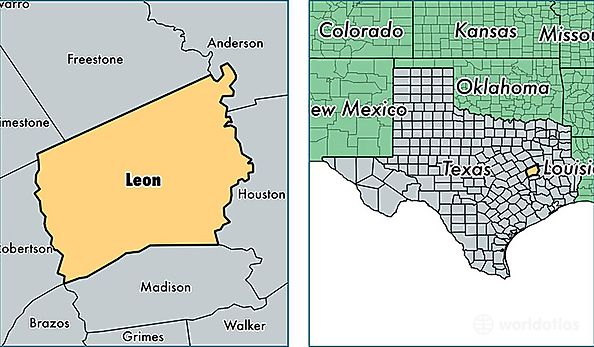 location of Leon county on a map