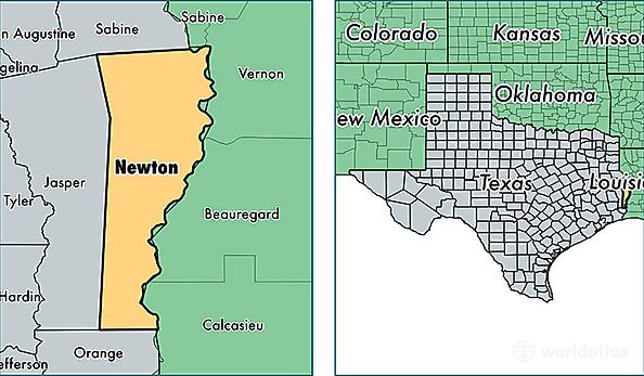 location of Newton county on a map