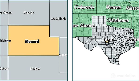 location of Menard county on a map