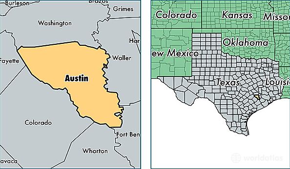 location of Austin county on a map