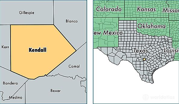 location of Kendall county on a map