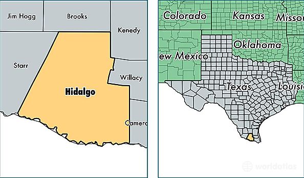 location of Hidalgo county on a map