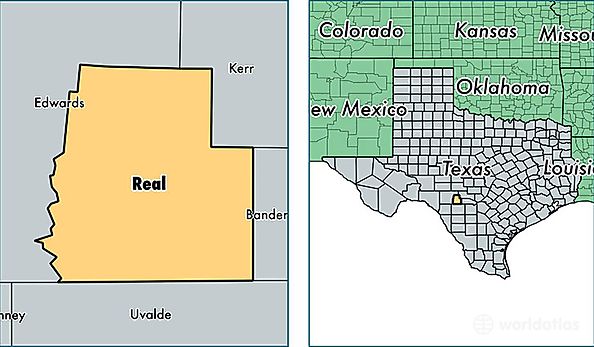 location of Real county on a map