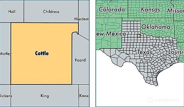 location of Cottle county on a map