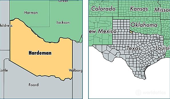 location of Hardeman county on a map