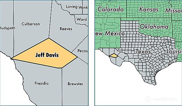 location of Jeff Davis county on a map
